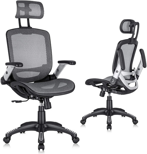Ergonomic Adjustable High Back Mesh Office Chair Grey