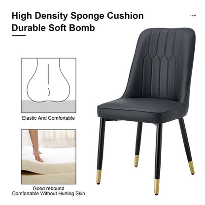Modern Dining Chairs Set of 4 – PU Leather Upholstered Chairs with