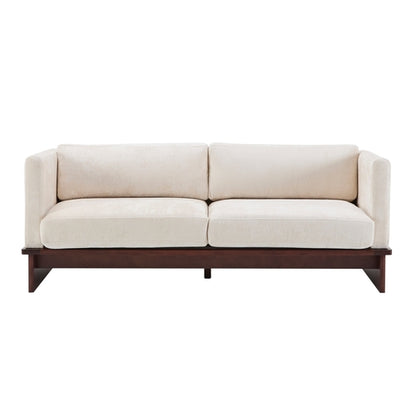 77" Modern Boucle Sofa – 3-Seater Upholstered Couch with Solid Wood