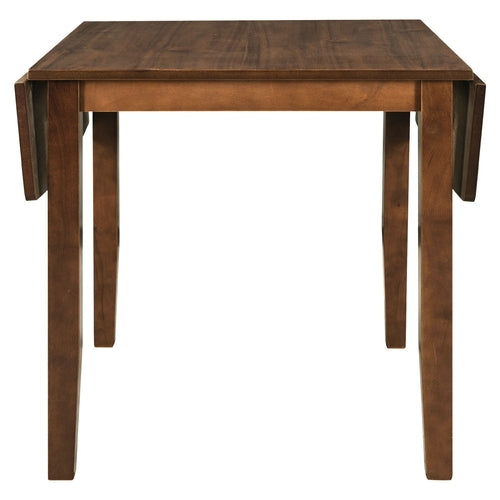 3-Piece Wood Drop Leaf Breakfast Nook Dining Table Set with 2 X-back
