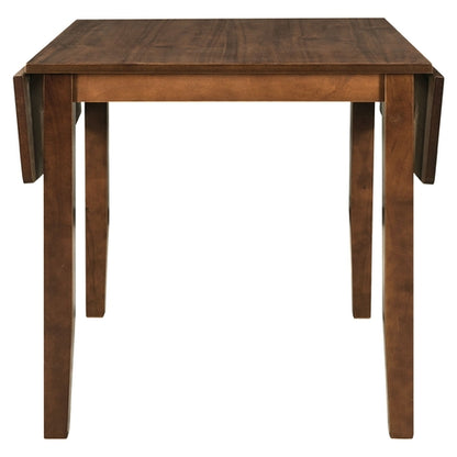 3-Piece Wood Drop Leaf Breakfast Nook Dining Table Set with 2 X-back