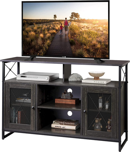 55 Inch TV Stand With Storage Console Industrial Farmhouse