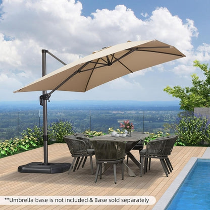 Cantilever Patio Umbrella 9 By 11.5 Feet 360 Rotation