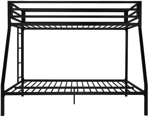 Twin Over Twin Bunk Bed With Slide Durable Square Tube