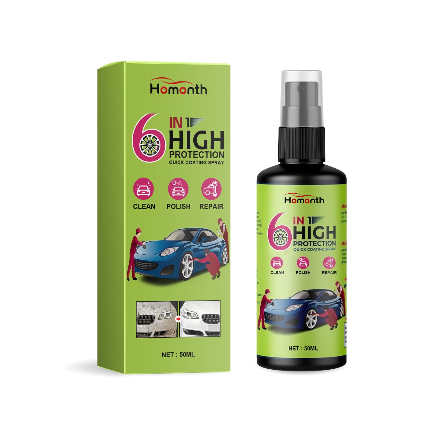 Car Coating Agent, Car Paint Waxing Coating Liquid Crystal Plating Crystal Spray Polishing Cleaning And Refurbishing Agent
