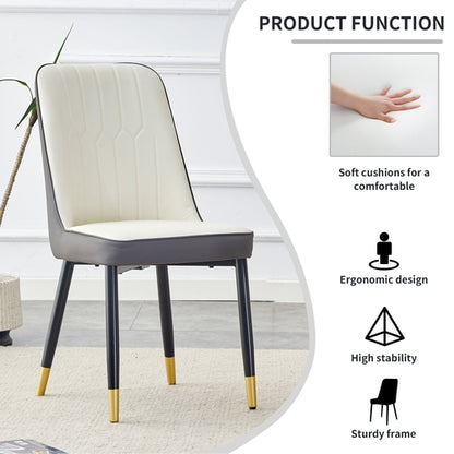 Modern Dining Chairs Set of 4 – PU Leather Upholstered Chairs with