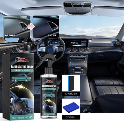 Paint Coating Spray, Seat Upholstery Instrument Panel Cleaning Stains Polishing Maintenance Refurbishing Agent
