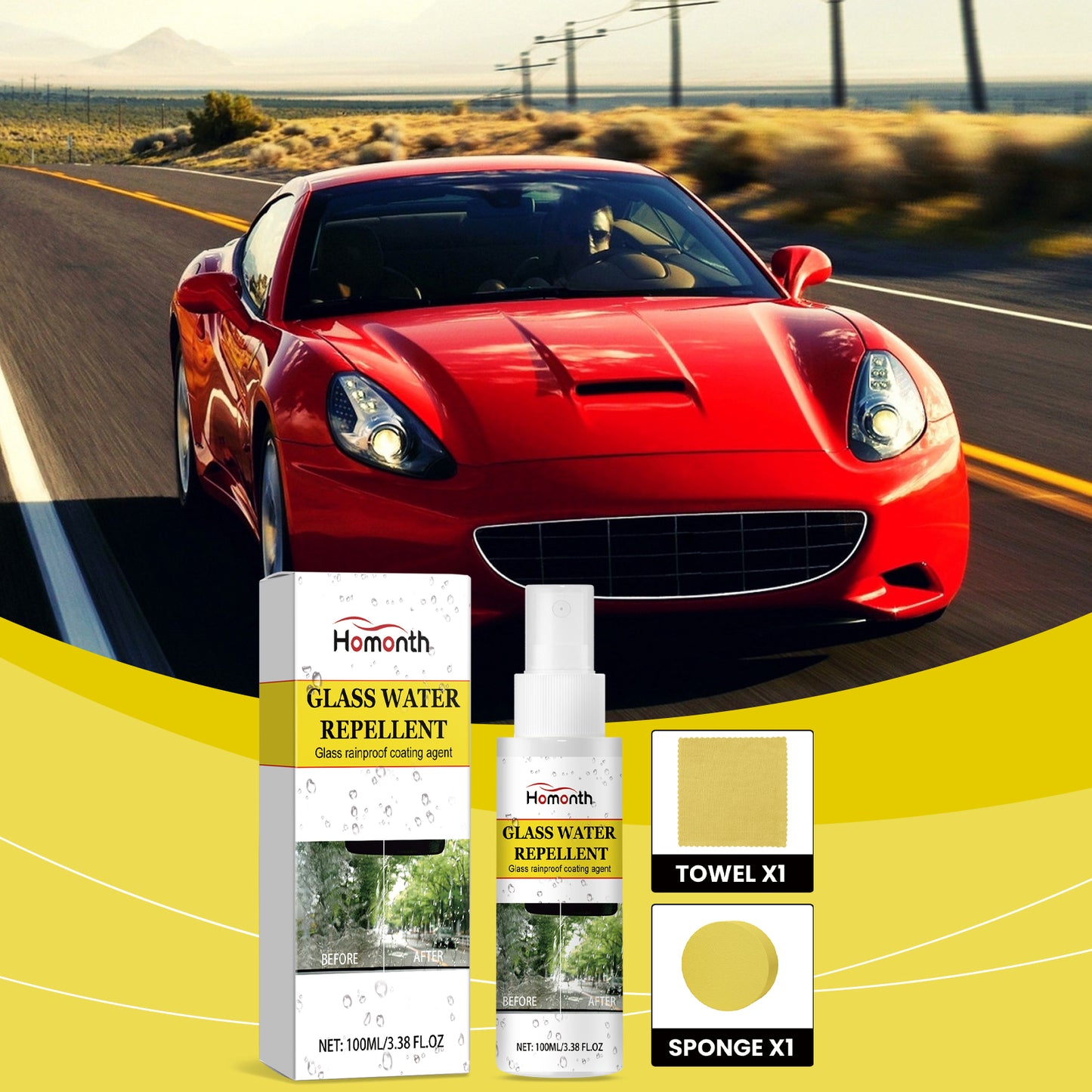 Car Glass Anti-Rain And Anti-Fog Cleaning Coating Agent Car Windshield Cleaning Anti-Rain Mist Spray