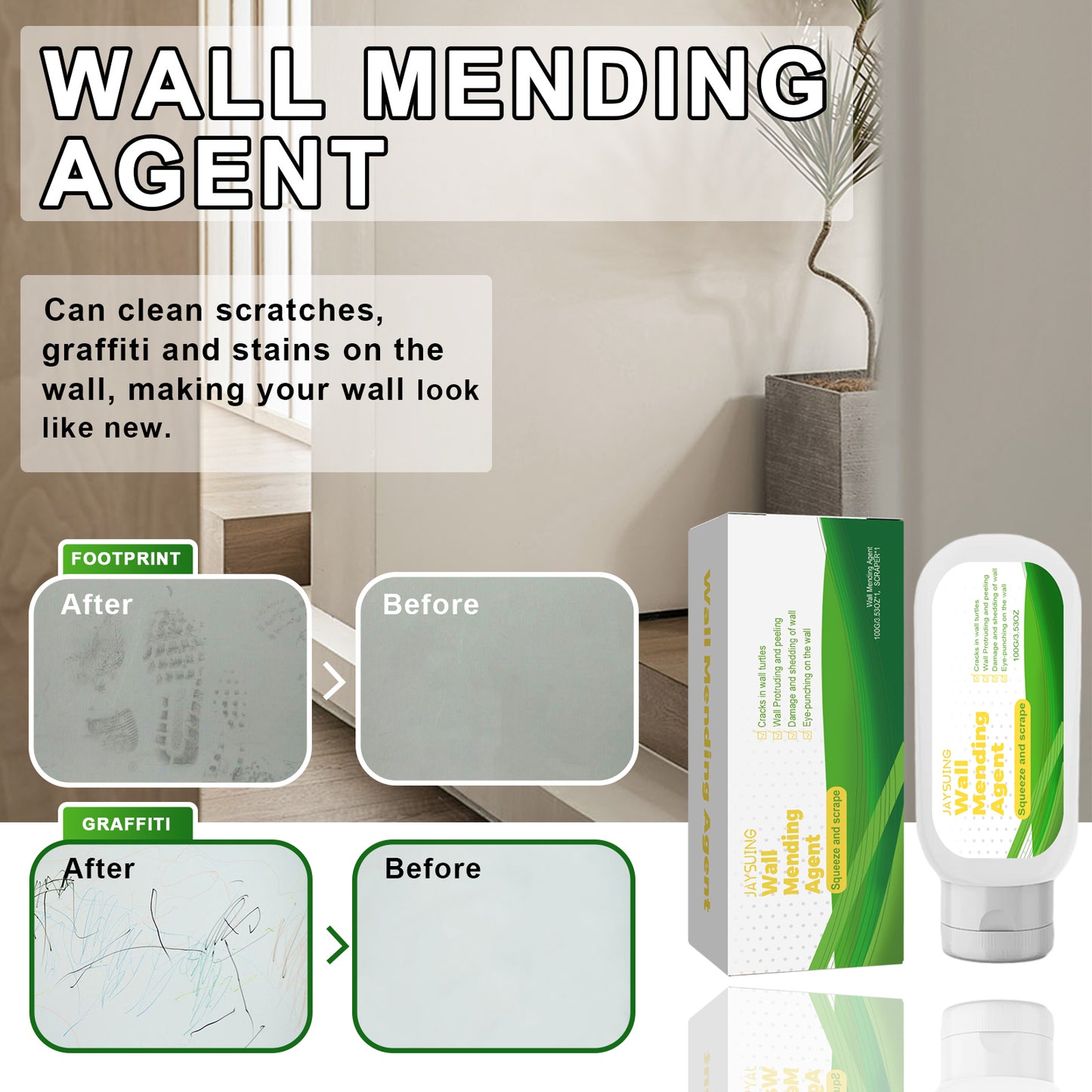 Wall Repair Plaster Household Moisture, Mildew And Waterproof Interior Wall Renovation Cracks Wall Joint Repair Plaster