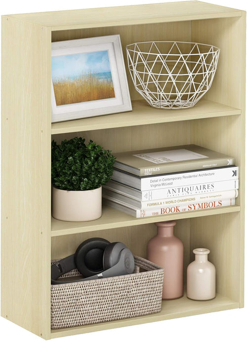 Pasir 3-Tier Open Shelf Bookcase Maple 22.7W X 9.7D X 31.5H
