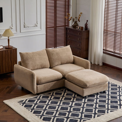 Modular Velvet Sectional Sofa Corner Chair – Convertible Upholstered