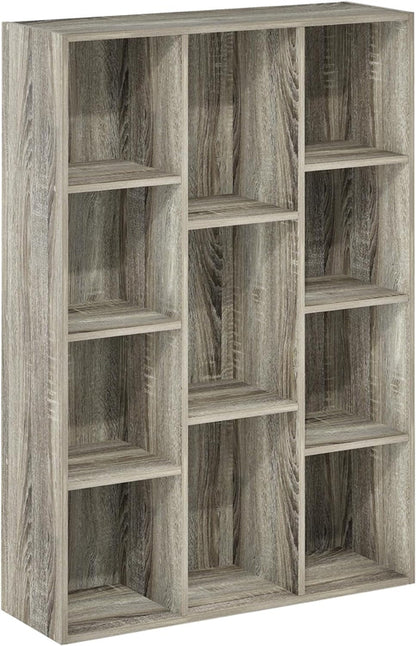 Luder 11-Cube Reversible Open Shelf Bookcase French Oak