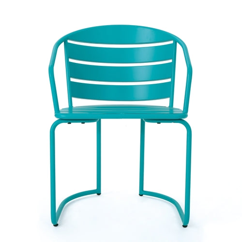 Santa Monica 3-Piece Outdoor Bistro Set – Modern Iron Patio Dining Set