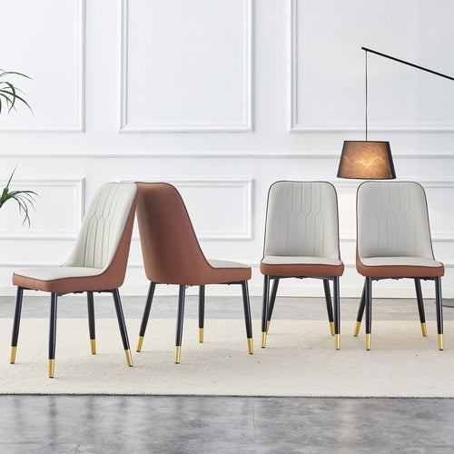 Modern Dining Chairs Set of 4 – PU Leather Upholstered Chairs with
