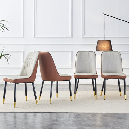 Modern Dining Chairs Set of 4 – PU Leather Upholstered Chairs with