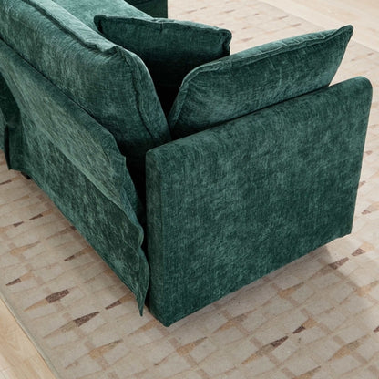 Cloud Sofa Modern Sectional Couch, Comfy Double Layer Upholstered Seat