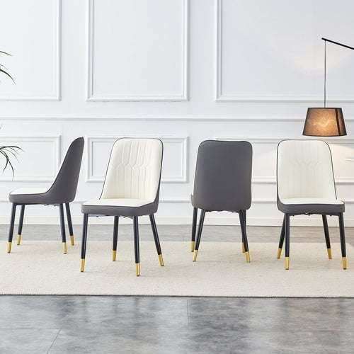 Modern Dining Chairs Set of 4 – PU Leather Upholstered Chairs with