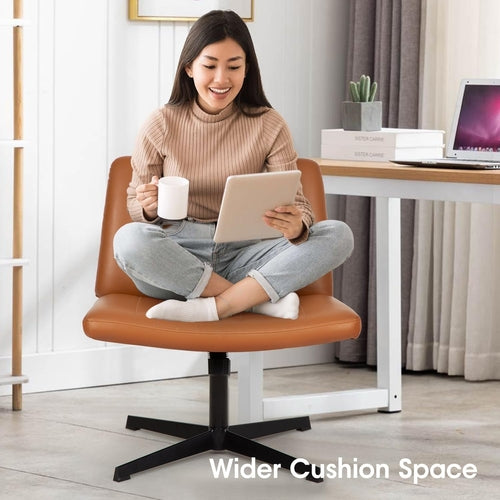 Criss Cross Chair,Armless Cross Legged Office Chair,Wide Comfty Desk
