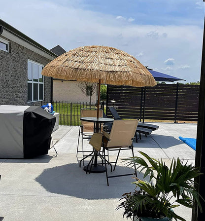 7.5ft Tiki Umbrella Thatched Cover For Beach Patio