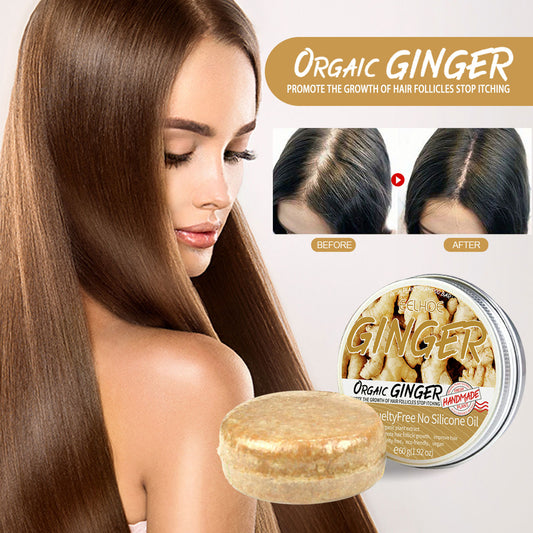 EELHOE Ginger Soap, Anti-Loss Hair Care Tight Hair Clean And Smooth Hair Moisturizing Scalp Shampoo Soap