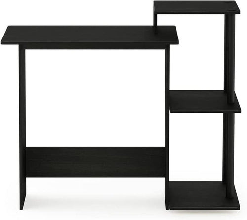 Compact Desk With Square Shelves For Home Office Printer