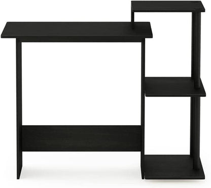 Compact Desk With Square Shelves For Home Office Printer