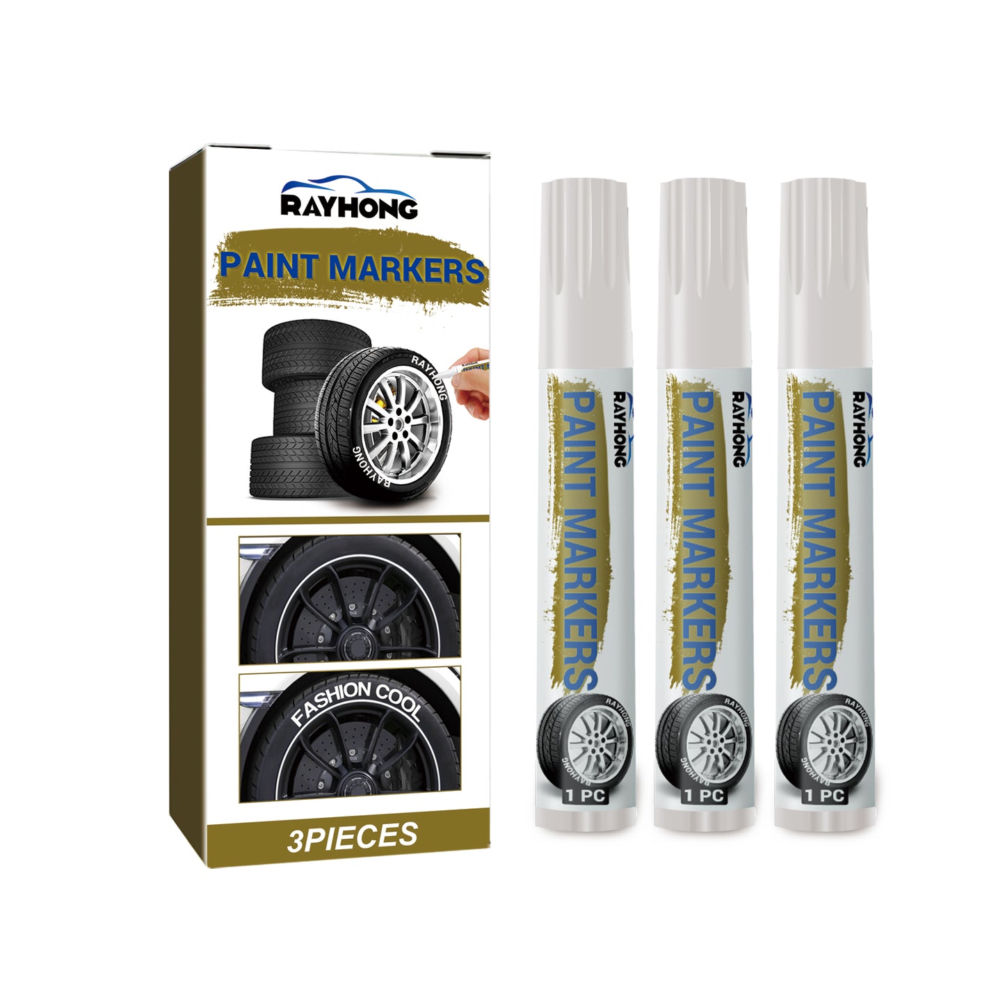 Rayhong Paint Markers, Small Portable Waterproof Quick-Drying Drawing Marker For Cars Doodle Pen