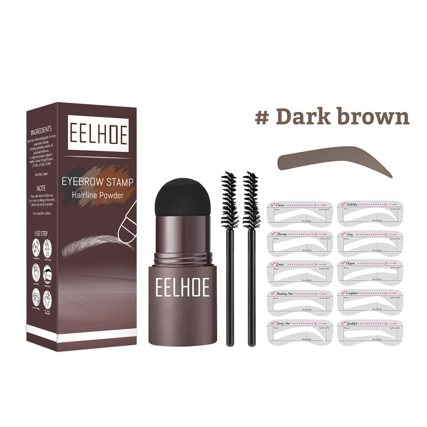 Eyebrow Print Mold Thrush, Lazy Eyebrows Fill Makeup Eyebrow Cake Waterproof Hairline Powder