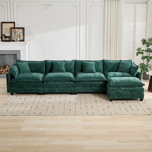Cloud Sofa Modern Sectional Couch, Comfy Double Layer Upholstered Seat