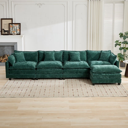 Cloud Sofa Modern Sectional Couch, Comfy Double Layer Upholstered Seat