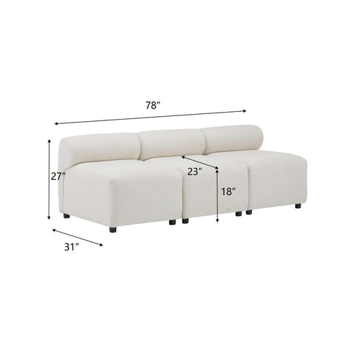 Modular Chenille Sectional Sofa – Modern Curved Upholstered Couch for