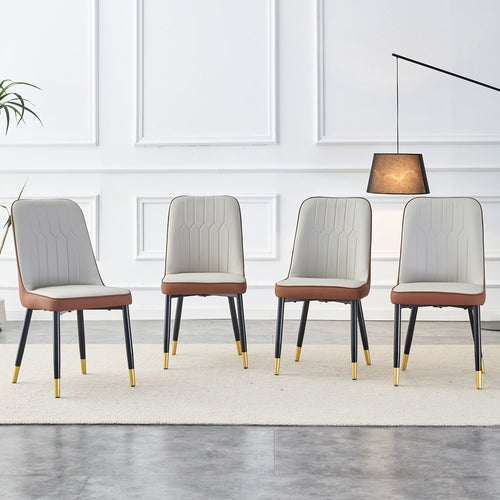 Modern Dining Chairs Set of 4 – PU Leather Upholstered Chairs with