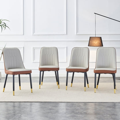 Modern Dining Chairs Set of 4 – PU Leather Upholstered Chairs with