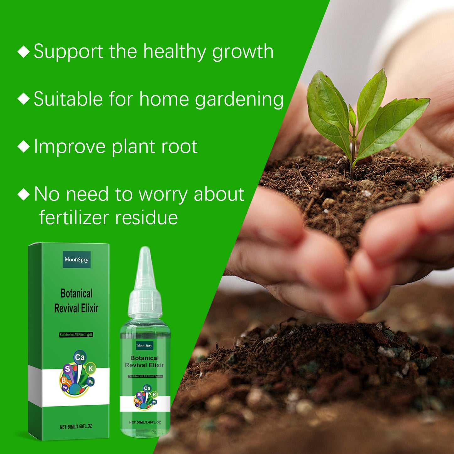 MoonSpry Home Gardening Plant Nutrient Solution, Outdoor Home Leaf Yellow Dead Leaf Plant Growth Nutrient Solution