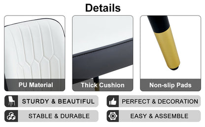 Modern Dining Chairs Set of 4 – PU Leather Upholstered Chairs with