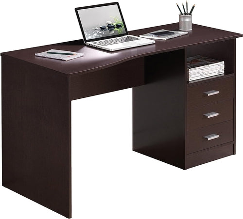 Classic Computer Desk with Multiple Drawers, 29.5" X 23.6" X 51.2",