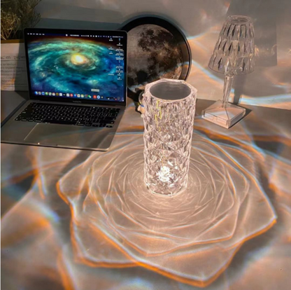 RGB Creative Rose Crystal, Lamp-Touch Control-Adjustable 16-Color