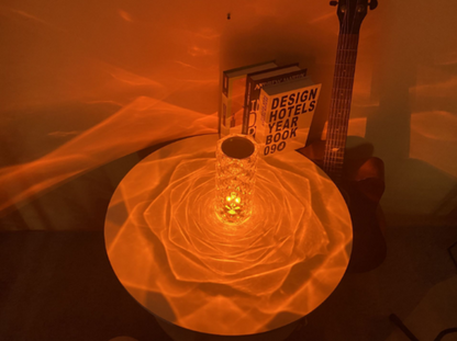 RGB Creative Rose Crystal, Lamp-Touch Control-Adjustable 16-Color