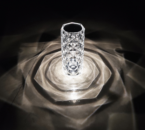 RGB Creative Rose Crystal, Lamp-Touch Control-Adjustable 16-Color