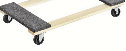 Furniture Dolly, 1000 lbs Load Capacity, 18" x 30", 4 x 3" PP Swivel Casters, Heavy Duty Hardwood Furniture Moving Dolly, Mover'S Dolly, Moving Cart with Wheels for Heavy Furniture Home Cleaning