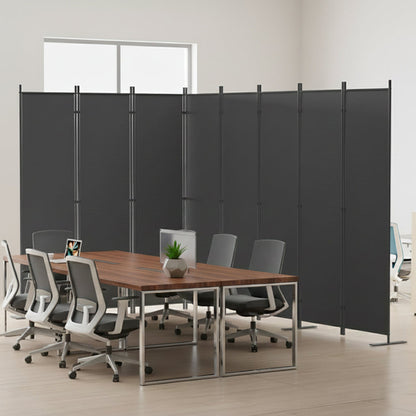 Folding Privacy Screen Room Divider, Heavy-Duty Metal Frame &