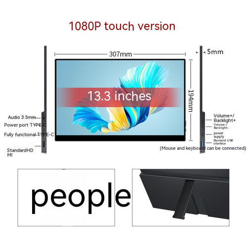 Touch Portable Monitor Mobile Phone Computer Game External Expansion