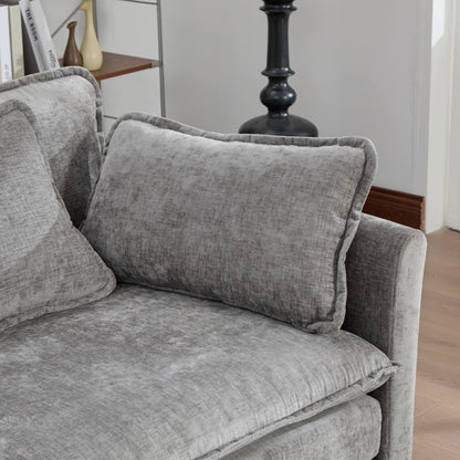 Cloud Sofa Modern Sectional Couch, Double Layer Upholstered Chenille