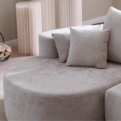 106" Curved Boucle Cloud Sectional Sofa with Chaise Lounge – 2-Piece