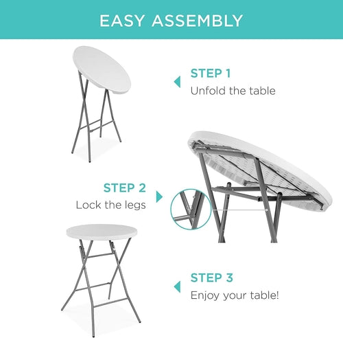 Bar Height Folding Table for Indoor/Outdoor Use
