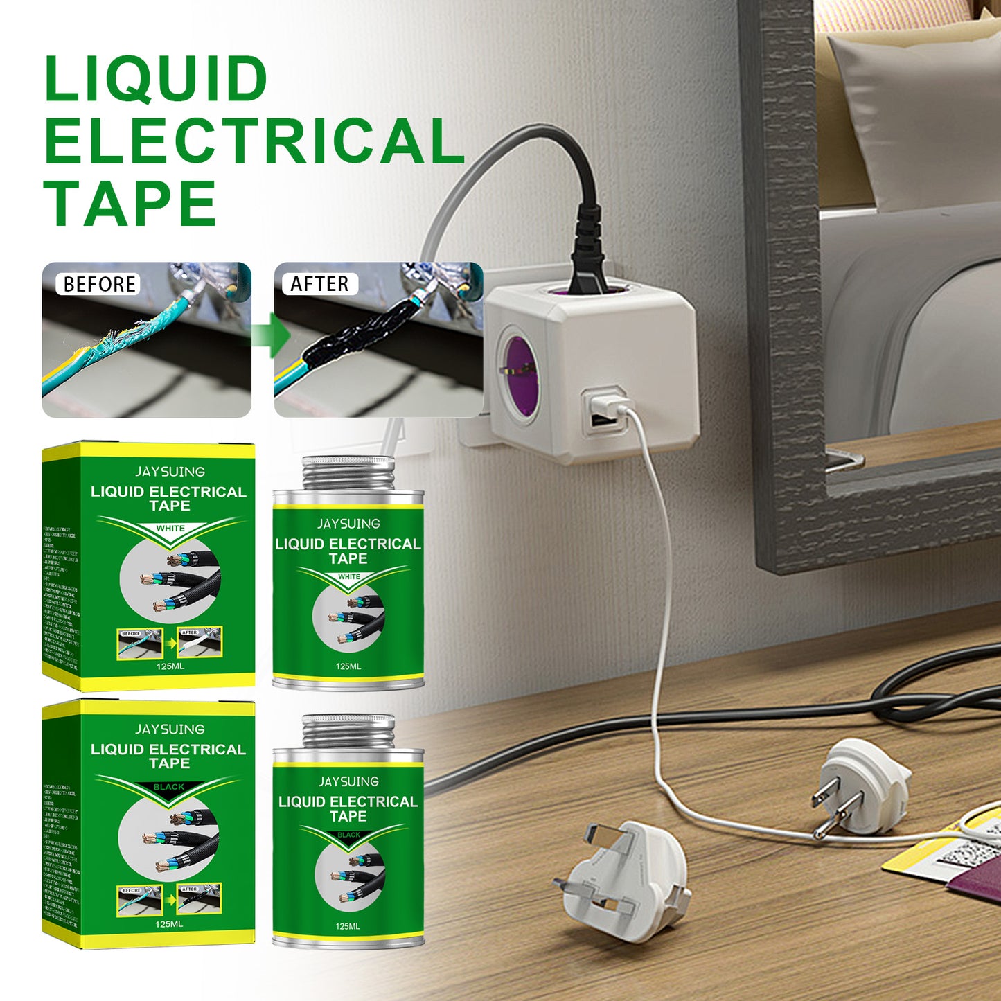 Jaysuing Insulating Adhesive Heat Insulation, Water Resistance And High Temperature Protection Electrical Joints Are Connected With Liquid Electrical Tape