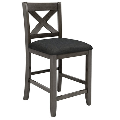 5 Pieces Counter Height Rustic Farmhouse Dining Room Wooden Bar Table