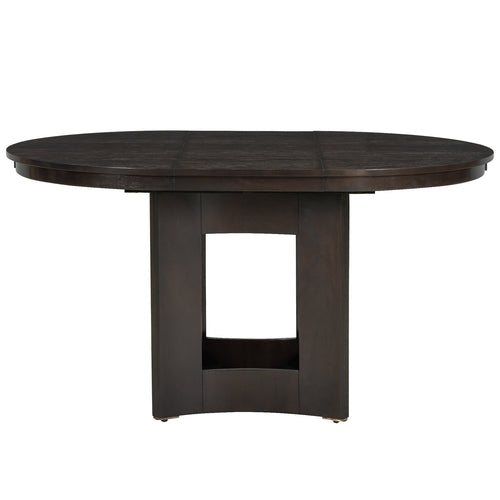 Farmhouse Extendable Round Dining Table Set for 4, 5-Piece Kitchen