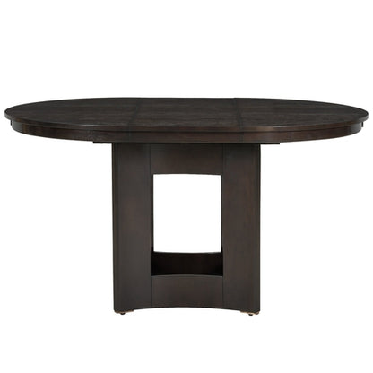 Farmhouse Extendable Round Dining Table Set for 4, 5-Piece Kitchen