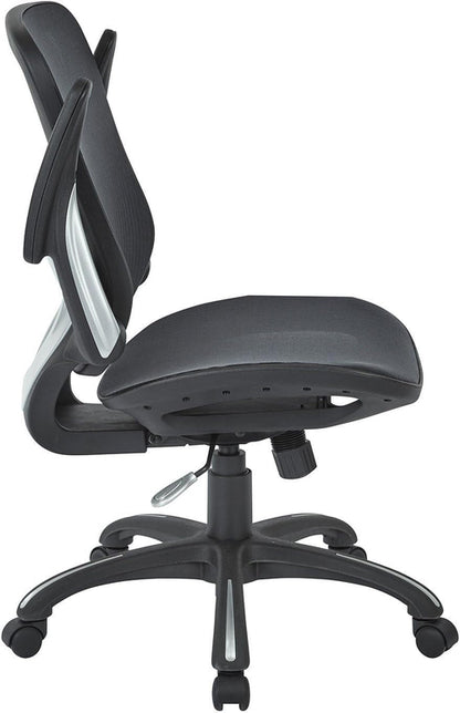 Office Star Ventilated Desk Chair With Breathable Mesh Seat Back Black